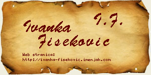 Ivanka Fišeković vizit kartica